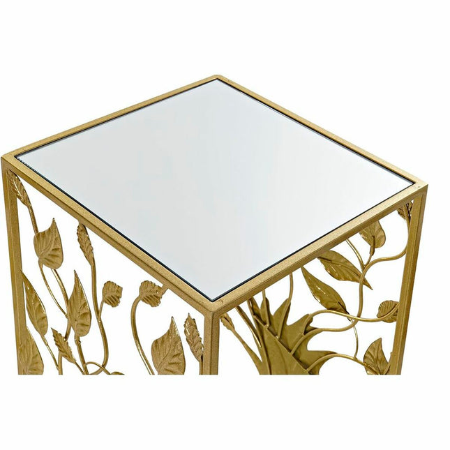 3er-Set Tischchen DKD Home Decor Spiegel Gold Metall 40 x 40 x 70 cm