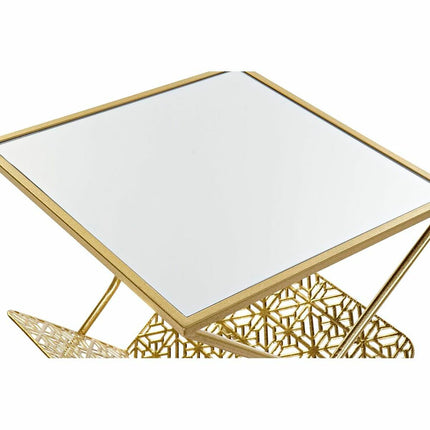 Zeitschriftenkorb DKD Home Decor Spiegel Gold Metall (45 x 45 x 55 cm)