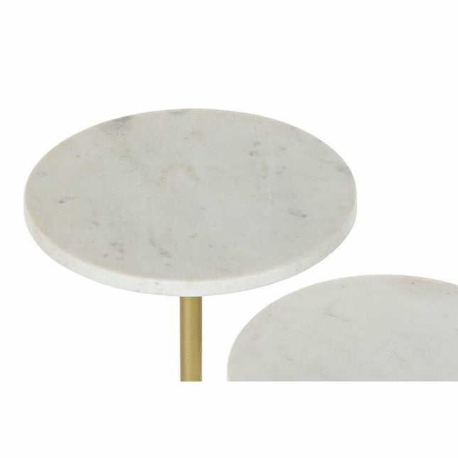 Beistelltisch DKD Home Decor Gold Metall Marmor (45 x 27 x 63 cm)