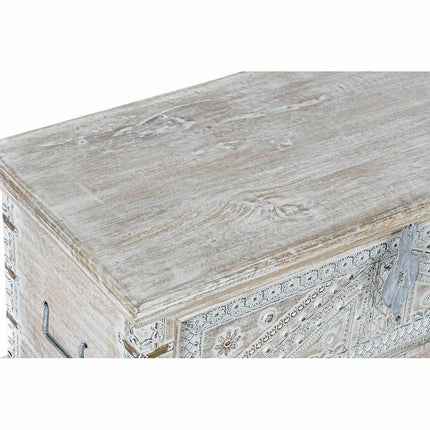 Truhe DKD Home Decor Weiß Messing Mango-Holz (88 x 40 x 45 cm)
