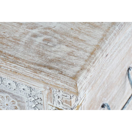 Truhe DKD Home Decor Weiß Messing Mango-Holz (88 x 40 x 45 cm)