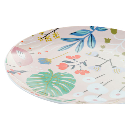 Geschirr-Set DKD Home Decor Bunt Blomster Porzellan (18 pcs)