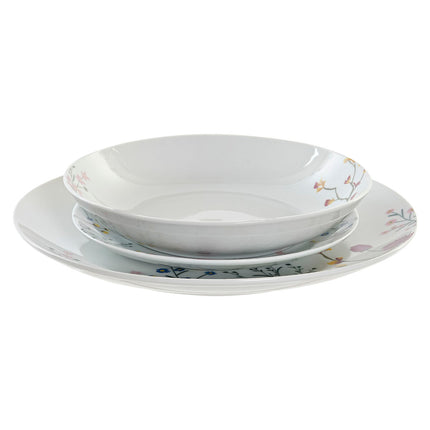 Geschirr-Set DKD Home Decor Blomster Porzellan (18 pcs)