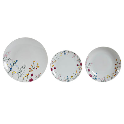 Geschirr-Set DKD Home Decor Blomster Porzellan (18 pcs)