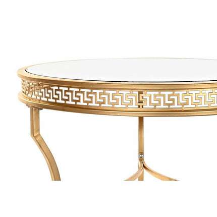 Beistelltisch DKD Home Decor Spiegel Gold Metall (61 x 61 x 46 cm)