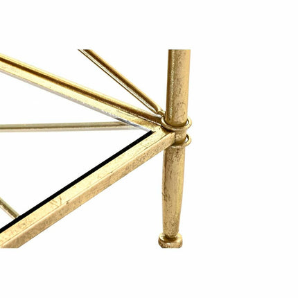 Beistelltisch DKD Home Decor Spiegel Gold Metall (62 x 62 x 51 cm)