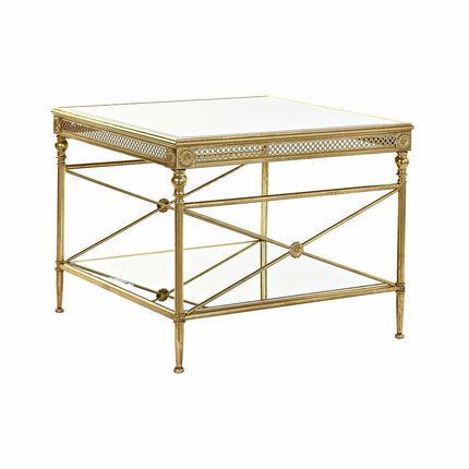 Beistelltisch DKD Home Decor Spiegel Gold Metall (62 x 62 x 51 cm)
