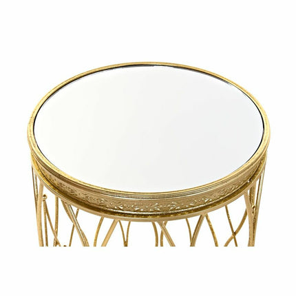 2nd-Set Tischchen DKD Home Decor Spiegel Gold Metall 40 x 40 x 54 cm (2 Stück)