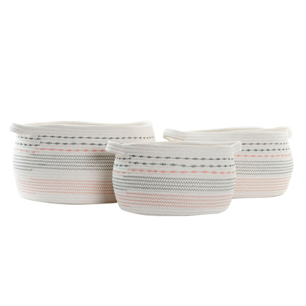 Korb-Set DKD Home Decor Baumwolle (52 x 43 x 25 cm)