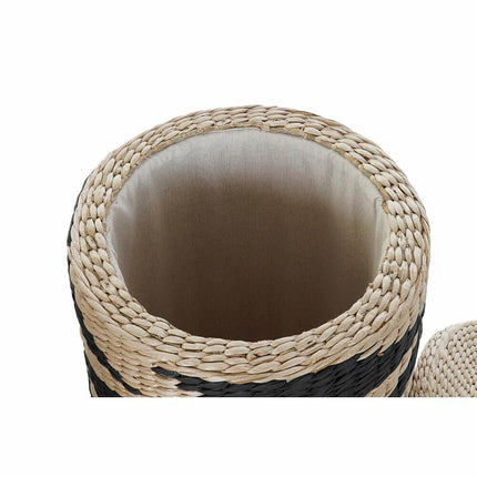 Korb für schmutzige Wäsche DKD Home Decor Schwarz MDF Faser (41 x 41 x 51 cm) (2 Stücke)