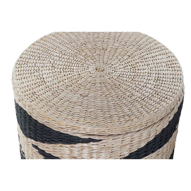 Korb für schmutzige Wäsche DKD Home Decor Schwarz MDF Faser (41 x 41 x 51 cm) (2 Stücke)