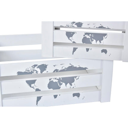 Set dekorativer Karten DKD Home Decor Holz Weltkarte (39 x 28 x 15 cm)