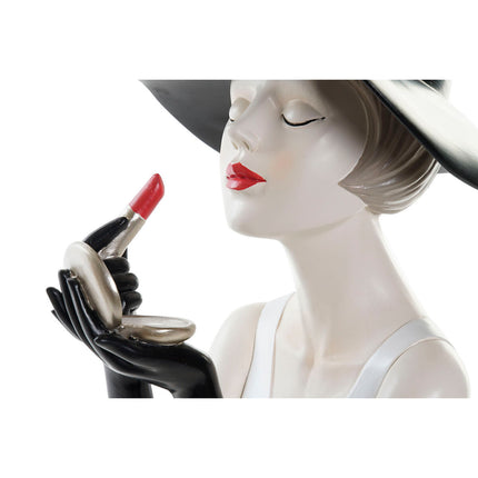 Deko-Figur DKD Home Decor 26,5 x 20 x 30,5 cm Damen Schwarz Weiß (2 Stück)