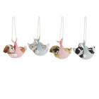 Deko-Figur DKD Home Decor 18 x 12,5 x 16 cm Bunt Hund (4 Stück)
