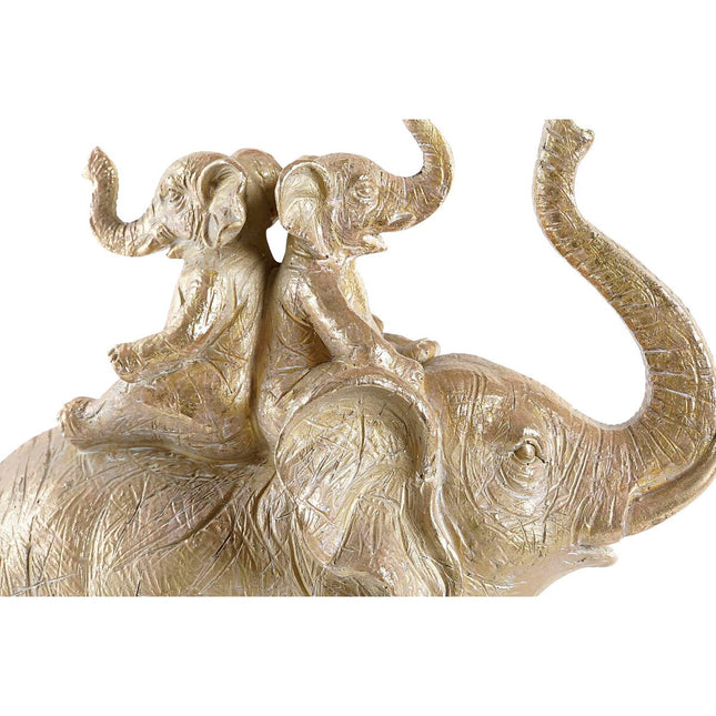 Deko-Figur DKD Home Decor 24 x 10 x 25,5 cm Elefant Gold Kolonial