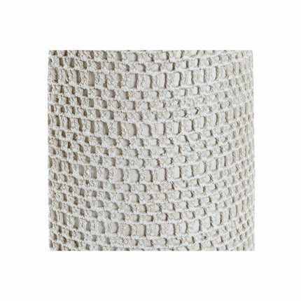 Vase DKD Home Decor 16 x 11 x 66 cm Beige Weiß Harz Moderne (2 Stück)