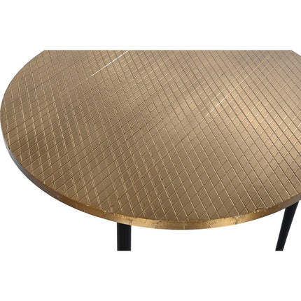 Beistelltisch DKD Home Decor Schwarz Gold Metall Holz (85 x 85 x 45 cm)