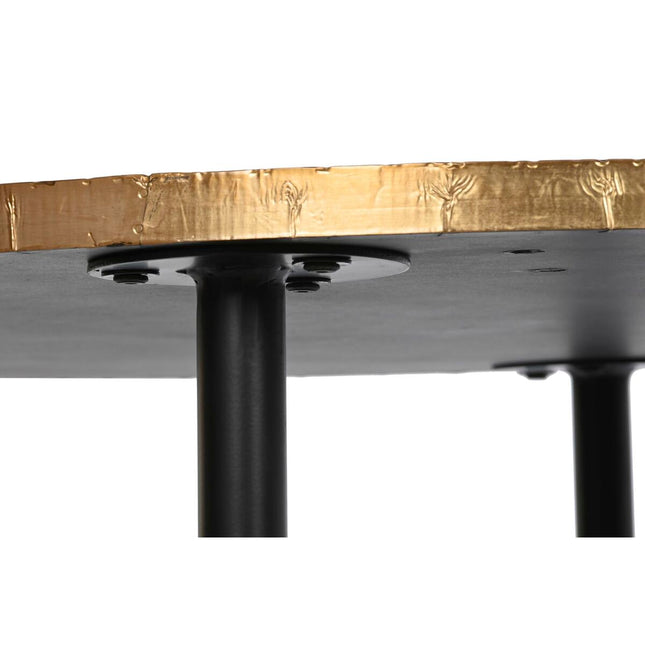 Beistelltisch DKD Home Decor Schwarz Gold Metall Holz (85 x 85 x 45 cm)