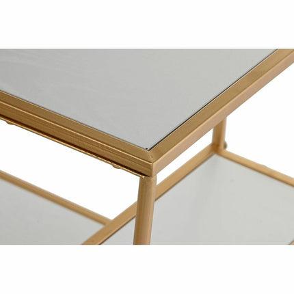 Beistelltisch DKD Home Decor Gold Metall Weiß Holz MDF (50 x 40 x 55,5 cm)
