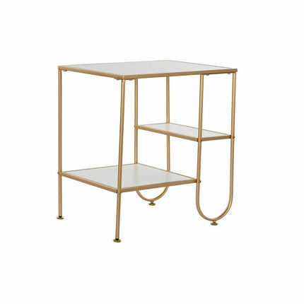 Beistelltisch DKD Home Decor Gold Metall Weiß Holz MDF (50 x 40 x 55,5 cm)