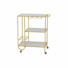 Tevogn DKD Home Decor Gold Metall Weiß Holz MDF (66,5 x 40 x 80 cm)