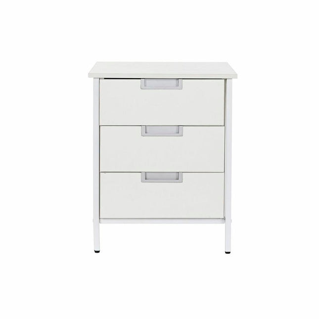 Schubladenschrank DKD Home Decor Metall MDF Weiß (40 x 40 x 50 cm)