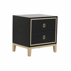 Nachttisch DKD Home Decor 50 x 40 x 53 cm Schwarz Gold Metall Holz