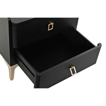 kleines Beistelltischchen DKD Home Decor Schwarz Metall Holz 50 x 40 x 48 cm