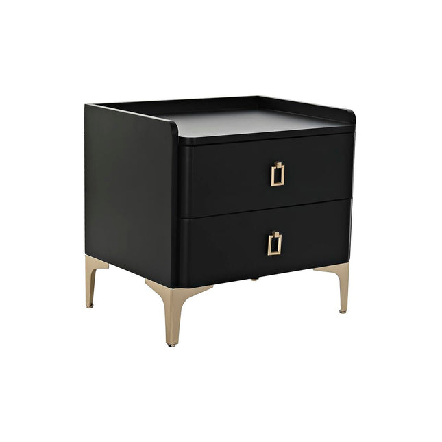 kleines Beistelltischchen DKD Home Decor Schwarz Metall Holz 50 x 40 x 48 cm