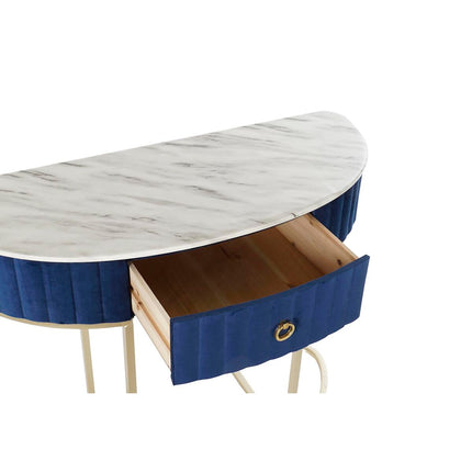 Konsole DKD Home Decor 100 x 40 x 76 cm Blau Gold Metall Weiß