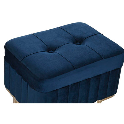 Barhocker DKD Home Decor   Blau Metall Samt (110 x 40 x 47 cm)