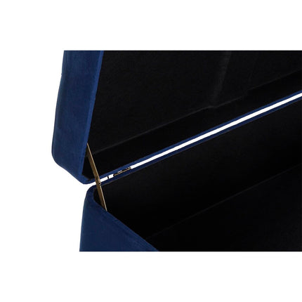Hocker DKD Home Decor   Blau Gold Metall (90 x 40 x 47 cm)