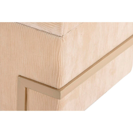 Bettfußbank DKD Home Decor Beige Metall 120 x 42 x 48 cm (3 pcs)