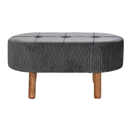 Hocker DKD Home Decor   80 x 46 x 38 cm natürlich Grau Holz Dunkelgrau
