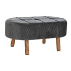 Hocker DKD Home Decor   80 x 46 x 38 cm natürlich Grau Holz Dunkelgrau