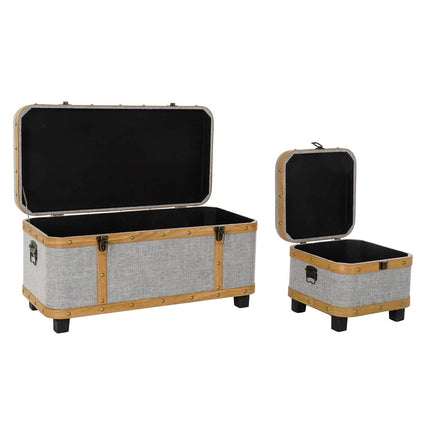 Truhensatz DKD Home Decor Holz Polyester (80 x 42 x 42 cm)