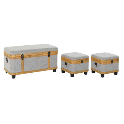 Truhensatz DKD Home Decor Holz Polyester (80 x 42 x 42 cm)