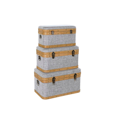 Truhensatz DKD Home Decor 60 x 36 x 34 cm natürlich Grau Holz