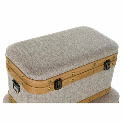 Truhensatz DKD Home Decor 60 x 36 x 34 cm natürlich Beige Holz