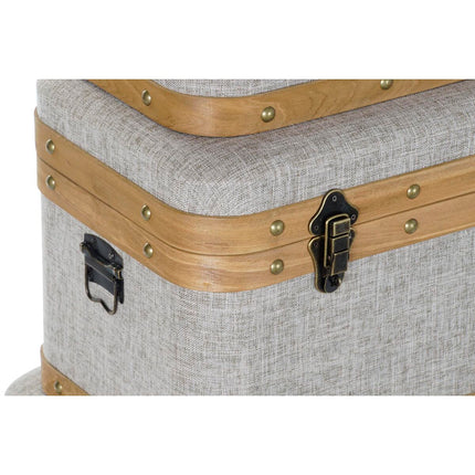Truhensatz DKD Home Decor 60 x 36 x 34 cm natürlich Beige Holz