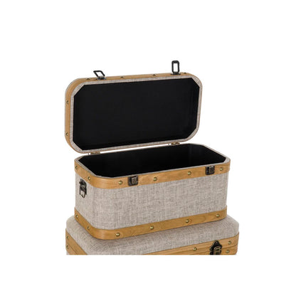 Truhensatz DKD Home Decor 60 x 36 x 34 cm natürlich Beige Holz