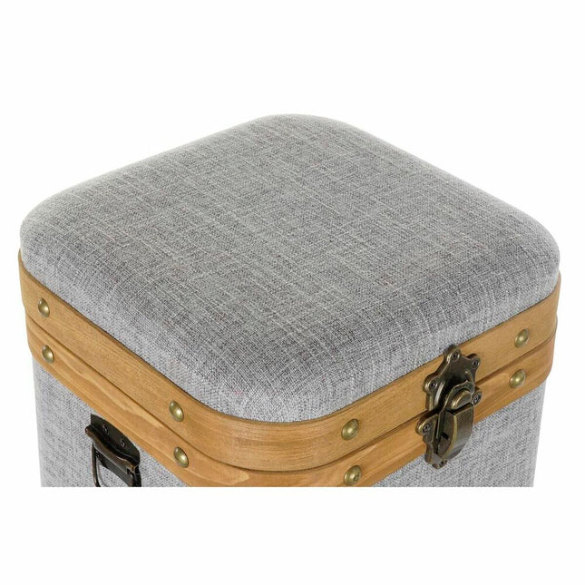 Set dekorativer Karten DKD Home Decor Grau Holz Polyester (3 pcs)