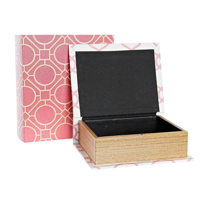 Box DKD Home Decor Buch Leinwand Holz 20 x 8 x 26 cm (2 Stück)