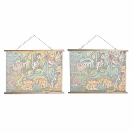Bild DKD Home Decor 100 x 2 x 75 cm Für Kinder tiere (2 Stück)