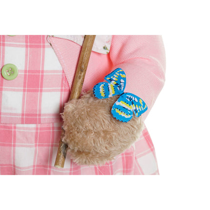 Deko-Figur DKD Home Decor 25 x 23 x 66 cm Rosa Braun Hase grün (2 Stück)