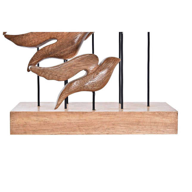 Dekoration DKD Home Decor Aluminium Akazienholz Vögel (27 x 9,5 x 33 cm)