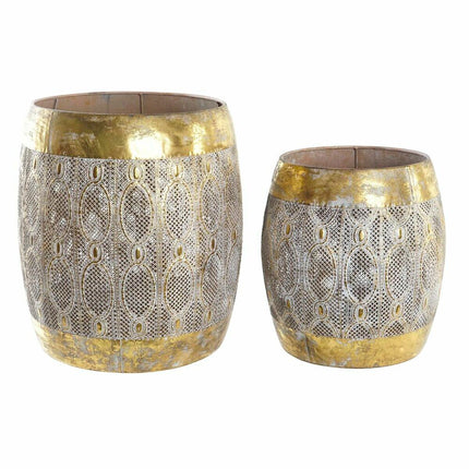 2nd-Set Tischchen DKD Home Decor Gold Metall (2 Stück) (38 x 38 x 42 cm)