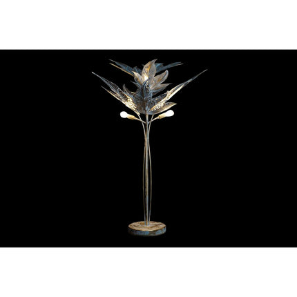 Stehlampe DKD Home Decor Grau Metall Tropical Pflanzenblatt (51 x 51 x 87 cm)