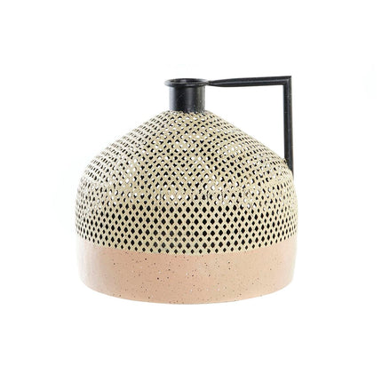 Vase DKD Home Decor 31 x 31 x 28 cm Schwarz Metall Braun