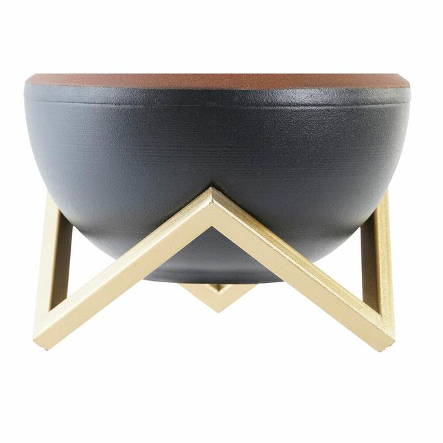 Vase DKD Home Decor Metall Bunt Moderne 17 x 16 x 17 cm